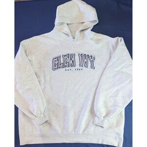 Glen Ivy Heather Gray‎ Pullover Hoodie Sweatshirt Large L 42-44 Men's Women's